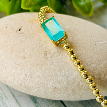 Load image into Gallery viewer, Semi Precious Stone Gold Bracelet