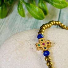 Load image into Gallery viewer, Byzantine Enamel Cross Bracelet