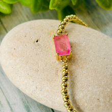 Load image into Gallery viewer, Semi Precious Stone Gold Bracelet