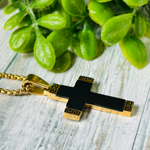 Load image into Gallery viewer, Greek Key Cross