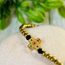 Load image into Gallery viewer, Byzantine Enamel Cross Bracelet
