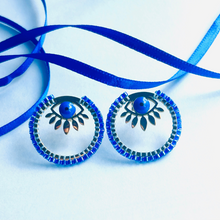 Load image into Gallery viewer, Evil Eye Miyuki Earrings