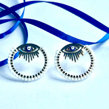 Load image into Gallery viewer, Evil Eye Miyuki Earrings