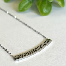 Load image into Gallery viewer, Greek Key Bar Necklace