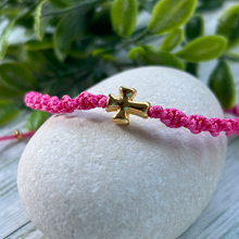 Load image into Gallery viewer, Children’s Macrame Cross Bracelet