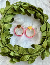 Load image into Gallery viewer, Heart Small Hoop Earrings