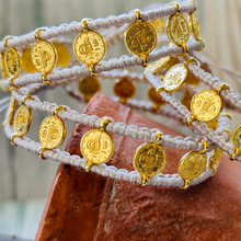 Load image into Gallery viewer, Athena Coin Woven Bracelet
