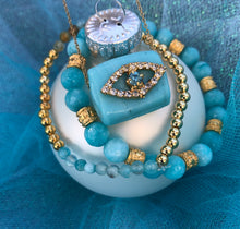 Load image into Gallery viewer, Turquoise Block Bead Neckalce