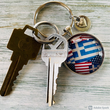 Load image into Gallery viewer, One Heart In Two Places Keychain
