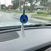 Load image into Gallery viewer, Glass Hanging Evil Eye