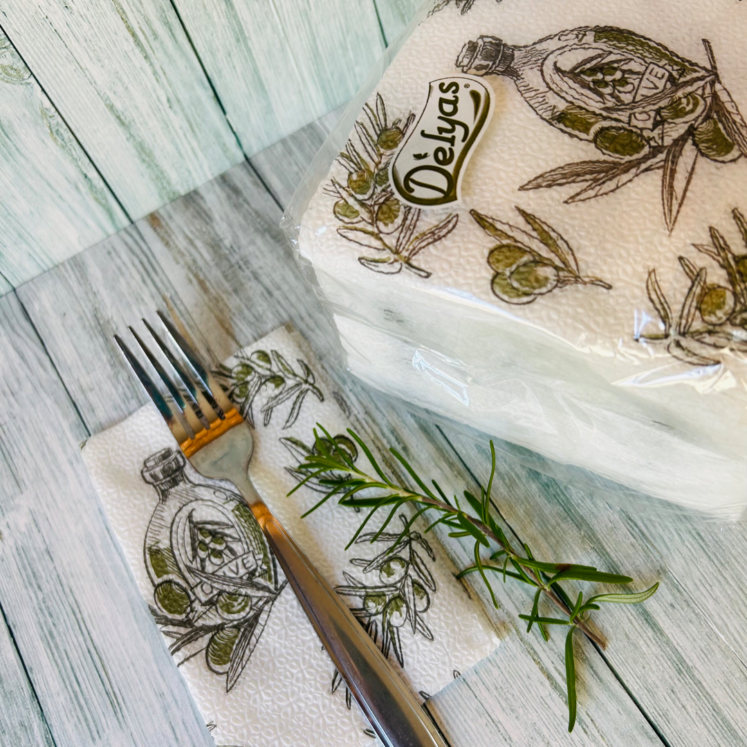 Everyday Greek Dinner Napkins YIAYIASMARKET