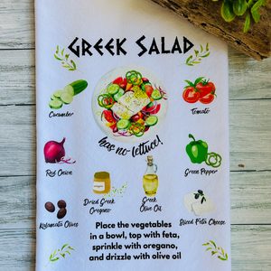 Greek Salad Has No Lettuce Towel