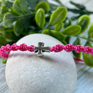 Children’s Macrame Cross Bracelet