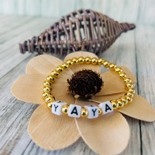 Load image into Gallery viewer, Gold Bead Name Bracelet
