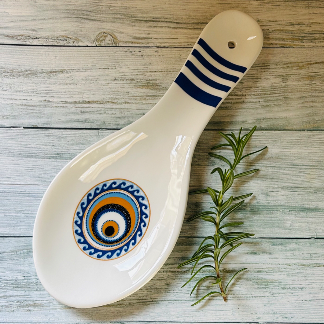 Spoon Rest Wave & Stripe Design