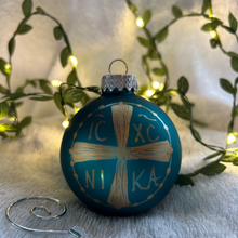 Load image into Gallery viewer, Christogram Glass Christmas Ornament
