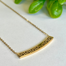 Load image into Gallery viewer, Greek Key Bar Necklace
