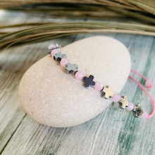 Load image into Gallery viewer, Children’s Hematite Cross Bracelets
