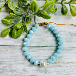 Single Pearl and Bead Bracelet