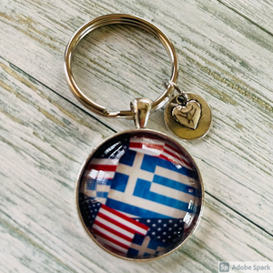 One Heart In Two Places Keychain