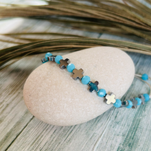 Load image into Gallery viewer, Children’s Hematite Cross Bracelets
